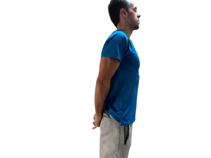 Ejercicio de activación de hombro para la rehabilitación